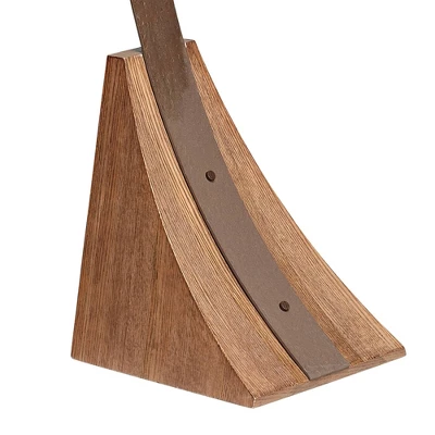 Franklin Iron Works Oak River Rustic Mission Arc Floor Lamp 66 1/2" Tall Dark Rust Wood Amber Mica Drum Shade For Living Room Reading Bedroom Office 4 Franklin Iron Works Oak River Rustic Mission Arc Floor Lamp 66 1/2" Tall Dark Rust Wood Amber Mica Drum Shade For Living Room Reading Bedroom Office - Image 4