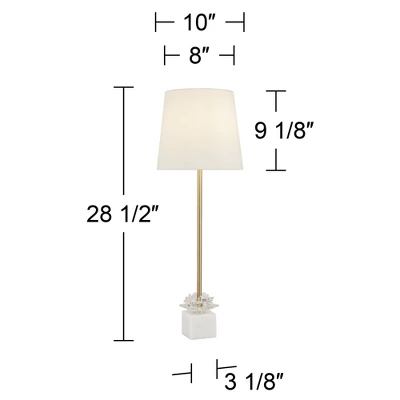 360 Lighting Phoebe Modern Buffet Table Lamps 28 1/2" Tall Set Of 2 Gold Metal White Drum Shade For Bedroom Living Room Bedside Nightstand Office Kids 7 360 Lighting Phoebe Modern Buffet Table Lamps 28 1/2" Tall Set Of 2 Gold Metal White Drum Shade For Bedroom Living Room Bedside Nightstand Office Kids - Image 7
