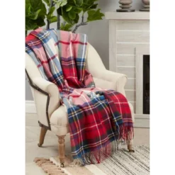 50"x60" Casual Plaid Design Throw Blanket - Saro Lifestyle -Home Decoration Sale GUEST 7a4f1a53 3313 4109 8a1c 09e7f64fa406