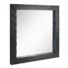 Wood Chevron Decorative Wall Mirror Black - Stonebriar Collection