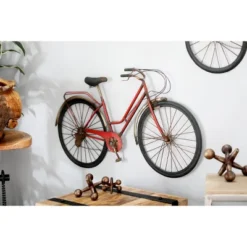 Metal Bike Wall Decor With Seat And Handles Red - Olivia & May -Home Decoration Sale GUEST 7b91abb4 d14a 499e 9f76 6fa9fdf0c02c