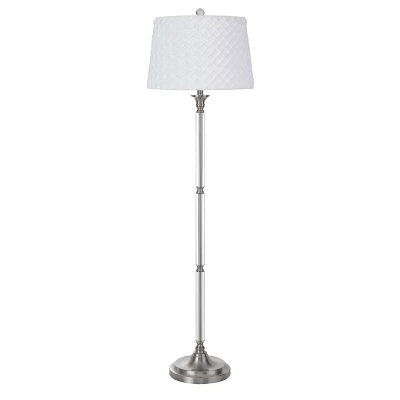 60" Metal/Crystal Contemporary Floor Lamp Brushed Steel - Cal Lighting 1 60" Metal/Crystal Contemporary Floor Lamp Brushed Steel - Cal Lighting