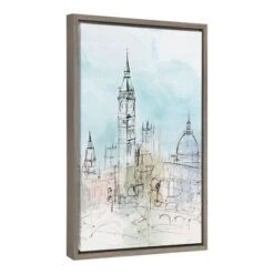 16" X 23" New York City I Framed Canvas Wall Art - Amanti Art