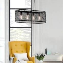 30" 4-Light Gianna Chandelier Black - River Of Goods -Home Decoration Sale GUEST 7df4b172 f07b 43e1 922d 1ba5d90cf38d