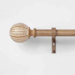Carved Light Woodtone Ball Curtain Rod Natural - Opalhouse™ -Home Decoration Sale GUEST 7e070734 076e 44dc 94e6 de22767e0af4