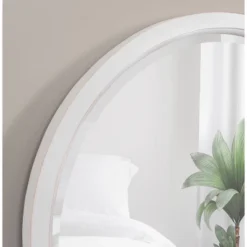 24" X 24" Hogan Round Framed Decorative Wall Mirror White - Kate & Laurel All Things Decor 11 24" X 24" Hogan Round Framed Decorative Wall Mirror White - Kate & Laurel All Things Decor -Home Decoration Sale GUEST 7e1522f8 8c7d 461f 8ae7 7ae52cf19e05