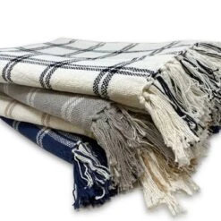 Farmhouse Living Double Window Pane Plaid Fringe Blanket Throw - 50" X 60"- Elrene Home Fashions -Home Decoration Sale GUEST 7e30026f 5b0d 44a6 8dab 784db6b7fd48