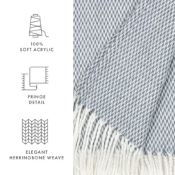 Soft Herringbone Throw Blanket With Fringe 50" X 60" - Becky Cameron -Home Decoration Sale GUEST 7ec6151a 43bf 4260 a7d9 26f7f6ab4e5b