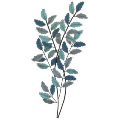 Metal Leaf Wall Decor With Gold Accent Blue - Olivia & May -Home Decoration Sale GUEST 7f4f43ae 7a87 4d98 b4e0 1fc4fd510d71
