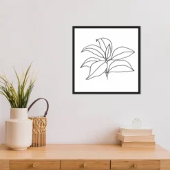 16" X 16" Foliage Contour III By Annie Warren Framed Canvas Wall Art - Amanti Art -Home Decoration Sale GUEST 847f9e4a cb16 409f 8ea8 0b7d10cc49c1