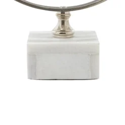 15" X 10" Traditional Aluminum Armillary Sphere With Ceramic Base Silver - Olivia & May -Home Decoration Sale GUEST 84c34952 9adf 4b67 9b15 395c81255c2c