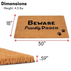 BirdRock Home Friendly Pooch Coir Front Door & Entry Doormat - 18" X 30" -Home Decoration Sale GUEST 85972979 f1d0 4bc1 9216 8bba17bbff6a