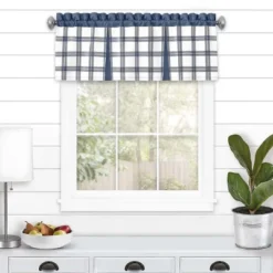 Kate Aurora Windowpane Plaid Country Farmhouse Kitchen Curtain Tier & Valance -Home Decoration Sale GUEST 85a977e4 ea41 4cce b7d9 e8d61485c7f8