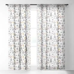 Marta Barragan Camarasa Modern Farmhouse I 50" X 84" Single Panel Sheer Window Curtain - Deny Designs.