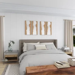 Contemporary Wood Wall Mirror Set Of 2 Brown - Olivia & May -Home Decoration Sale GUEST 86241703 4dea 4ca6 b132 ead538be07b2