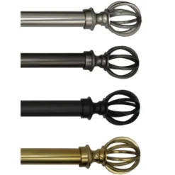 Linen Avenue Cage Single And Double Window Curtain Rod Set -Home Decoration Sale GUEST 86386302 b0c1 41d5 a7fa 1b243e92f81a