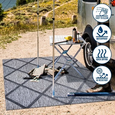 Salines Diamond Trellis Indoor/Outdoor Area Rug - JONATHAN Y 10 Salines Diamond Trellis Indoor/Outdoor Area Rug - JONATHAN Y - Image 10