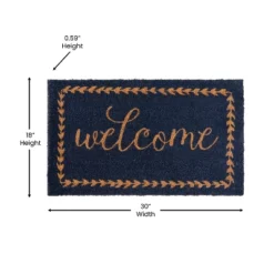 Flash Furniture Harbold 18" X 30" Indoor/Outdoor Coir Doormat With Welcome Message And Non-Slip Backing -Home Decoration Sale GUEST 87fe1436 0f39 48a0 9c9e 896f8914eba5