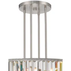 Stiffel Brushed Nickel Chandelier 40 1/4" Wide Modern 2-Tier Frame Clear Crystal 16-Light Fixture For Dining Room House Entryway -Home Decoration Sale GUEST 881e5ef4 cd95 49b2 a203 8f761ea231e7