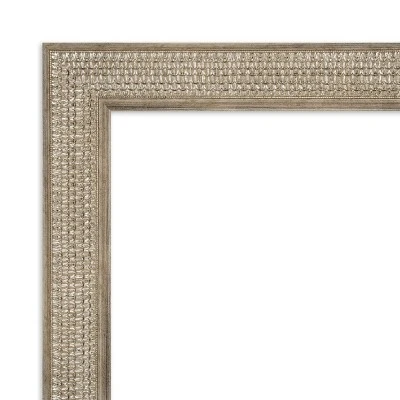 30" X 66" Non-Beveled Trellis Silver Wood Full Length Floor Leaner Mirror - Amanti Art 2 30" X 66" Non-Beveled Trellis Silver Wood Full Length Floor Leaner Mirror - Amanti Art - Image 2