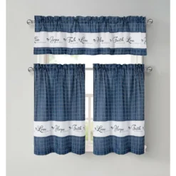 Kate Aurora Country Living Gingham Check Hope Faith Love 3 Pc Cafe Kitchen Curtain Set 10 Kate Aurora Country Living Gingham Check Hope Faith Love 3 Pc Cafe Kitchen Curtain Set -Home Decoration Sale GUEST 88805143 d644 4a50 999e 34ed16cb6235