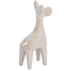 Northlight 5.5" Pearlized Cream Ceramic Moose Christmas Figure -Home Decoration Sale GUEST 8915b58d 740c 4df0 87c9 3aab95b31864