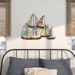 Coastal Metal Transportation Wall Decor Multi Colored - Olivia & May -Home Decoration Sale GUEST 89747fe9 4ccd 470c a2df 7588d80b017f