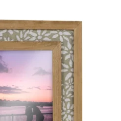 4X6 Inch Floral Picture Frame Tan Fabric Framed In Wood With MDF & Glass By Foreside Home & Garden -Home Decoration Sale GUEST 8c0b54c0 b41b 4393 8366 059f3acbaffd
