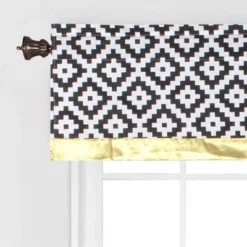Bacati - Love Black/Gold Window Valance