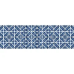 FlorArt French Quarter Low Profile Easy Clean Kitchen Mat Blue/White - Bungalow Flooring -Home Decoration Sale GUEST 8eb394cf de98 48ab 90c4 18452ae94abe