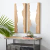 Contemporary Wood Wall Mirror Set Of 2 Brown - Olivia & May