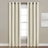 Home Boutique Insulated Grommet 100% Blackout Faux Silk Window Curtain Panel Ivory Single 52x95