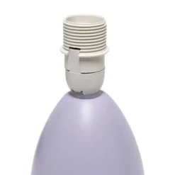 9.45" 2pk Petite Ceramic Oblong Bedside Table Desk Lamps With Matching Tapered Drum Shade Purple - Creekwood Home -Home Decoration Sale GUEST 927b603f 3184 4a7a 9dd9 3f900e5b4224