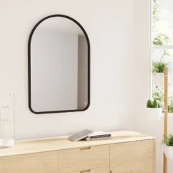 24" X 36" Hub Arched Decorative Wall Mirror Black - Umbra
