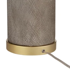 360 Lighting Gilson Modern Table Lamps 24 1/2" High Set Of 2 Gray Glaze Ceramic White Drum Shade For Bedroom Living Room Bedside Nightstand Office -Home Decoration Sale GUEST 95a9b8a9 2930 4792 8828 efd351ad2309