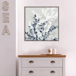 22" X 22" Blue Spring II By Isabelle Z Framed Canvas Wall Art Gray Wash - Amanti Art -Home Decoration Sale GUEST 95ae03f7 7c7d 4558 ad3c 514628caad10