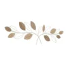 13" X 43" Metal Leaf Wall Decor Brown - Olivia & May