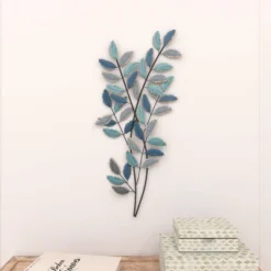Metal Leaf Wall Decor With Gold Accent Blue - Olivia & May -Home Decoration Sale GUEST 9721ab20 2576 4d6c 9a90 0633904cee5f