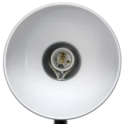 14.25" Traditional Fundamental Metal Desk Task Lamp And Bowl Shaped Shade With Flexi Gooseneck White - Creekwood Home -Home Decoration Sale GUEST 9778b01a 49d9 4035 8c06 0696dd8f2a3c