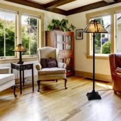 Hastings Home Tiffany-Style Dual Light LED Floor Lamp -Home Decoration Sale GUEST 97b4f233 f542 4094 946d 2ce1171131ef