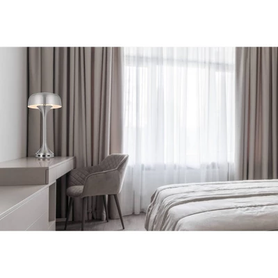 22" Metal Table Lamp Brushed Steel - Cal Lighting 1 22" Metal Table Lamp Brushed Steel - Cal Lighting