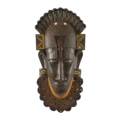 24" X 12" Polystone Mask Primitive African Sculpture Brown - Olivia & May 8 24" X 12" Polystone Mask Primitive African Sculpture Brown - Olivia & May -Home Decoration Sale GUEST 99c8628f 9b37 43f5 9f8e 266aa531a3f0
