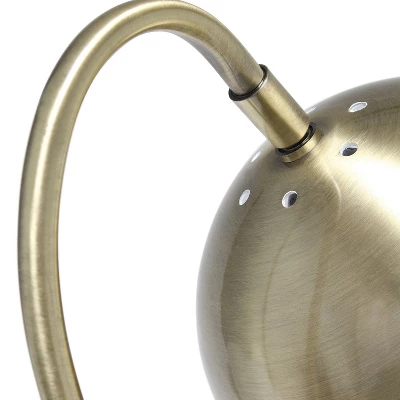 Mid Century Curved Table Lamp With Dome Shade Antique Brass - Lalia Home 5 Mid Century Curved Table Lamp With Dome Shade Antique Brass - Lalia Home - Image 5