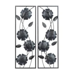 Set Of 2 Metal Floral Wall Decors With Black Frame White - Olivia & May 21 Set Of 2 Metal Floral Wall Decors With Black Frame White - Olivia & May -Home Decoration Sale GUEST 9b0931ea ad90 4373 8c7e 19ffd71a6879