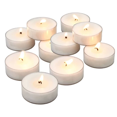 20pk 9hr Long Burning Mega Oversized Tea Light Unscented Candles (Clear Cup) White - Stonebriar Collection 1 20pk 9hr Long Burning Mega Oversized Tea Light Unscented Candles (Clear Cup) White - Stonebriar Collection
