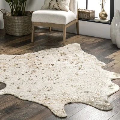NuLOOM Iraida Contemporary Faux Cowhide Area Rug 8 NuLOOM Iraida Contemporary Faux Cowhide Area Rug - Image 8