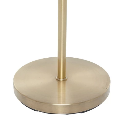 Metal Floor Lamp With Hanging Shade Gold - Olivia & May 2 Metal Floor Lamp With Hanging Shade Gold - Olivia & May - Image 2