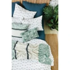 Carol & Frank 14" X 22" Josie Surf Green Bolster Woven Throw Pillow -Home Decoration Sale GUEST a3072a70 29c1 4f68 a8f8 25aed3c90a5b