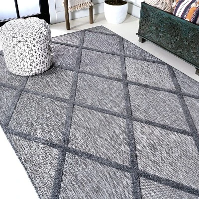 Salines Diamond Trellis Indoor/Outdoor Area Rug - JONATHAN Y 7 Salines Diamond Trellis Indoor/Outdoor Area Rug - JONATHAN Y - Image 7