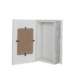 4X6 Inch "Blessed" Picture Box White Fabric, MDF & Glass By Foreside Home & Garden -Home Decoration Sale GUEST a46d8d7b d17c 48d5 b165 a1e278970855